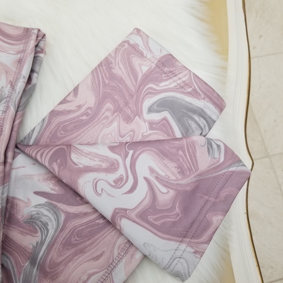 Nike Pink and White Swirl Leggings - Picture 4 of 7